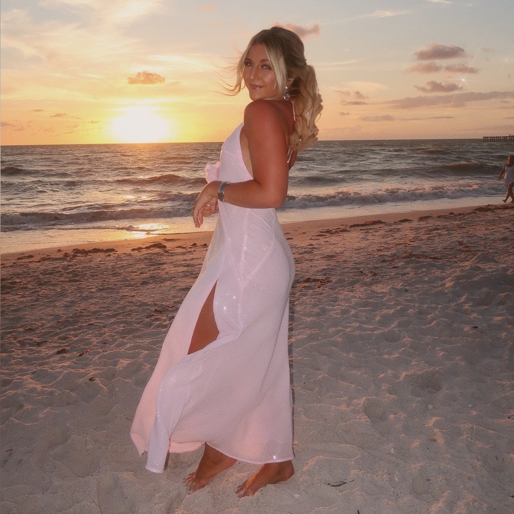 Bardot Aradia Sequin Halter Slip Dress